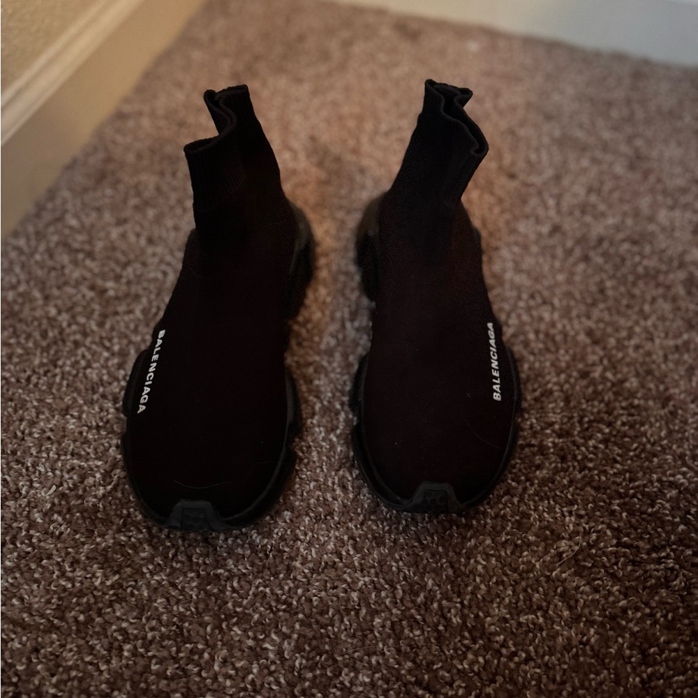 Balenciaga Boys Black High-Top Sneakers